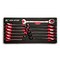 Non Stop Auto Tools Ultrafine Reversible Ratcheting Combination Wrench Set, 12Pcs Metric 819 mm W Tray NS71000-12MT - alternate 1